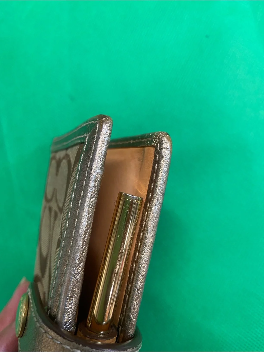Vintage Coach Signature Wallet with Gold Pen